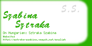 szabina sztraka business card